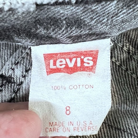 Vtg 80s Levi's 505 Boys Jeans Acid Wash Gray Size 8 USA Made RARE HTF - Picture 8 of 9
